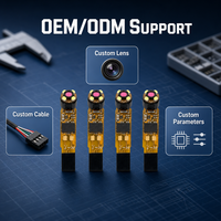 Modul Kamera Endoskop Sensor CMOS Slim 4x20mm 0.3MP Resolusi VGA Output MJPEG Antarmuka USB2.0 80 FOV Kelembaban Tinggi
