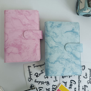 Quaderno a fogli mobili in pelle PU in marmo a basso prezzo di fabbrica A6 buste per contanti Kit libretto finanziario copertina per raccoglitore di Budget di classe - Product Image 5