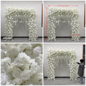 ซุ้มดอกไม้ประดิษฐ์ทรงสี่เหลี่ยมสำหรับตกแต่งงานแต่งงานและการขอแต่งงาน - Product Image 3