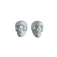 Tête de squelette grandeur nature en mousse Neopoly Technology pour décoration de table de bar, fête ou maison hantée - Spécial Halloween