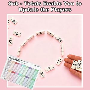 Carnets de scores personnalisés pour le jeu Mexican Train, reliure spirale, feuilles de suivi des scores pour le jeu de dominos, accessoires pour le jeu Mexican Train - Product Image 4
