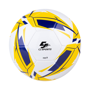 CJ Sports PVC Tamaño 5 Balón de fútbol Durable 350-370g Azul Amarillo Cosido a máquina Todas las edades-Partido de entrenamiento de recreación Vietnam - Product Image 1