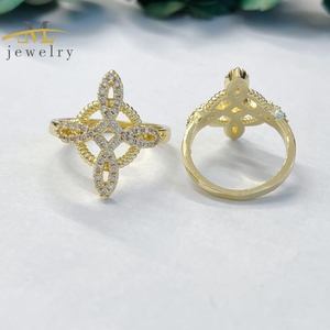 Accesorios de Moda JML Anillo Laminado en Oro de 14K <span class=keywords><strong>con</strong></span> Circonita Cúbica y Diamante Brillante <span class=keywords><strong>con</strong></span> Personalidad de Buena Suerte y <span class=keywords><strong>Brujería</strong></span> - Product Image 2