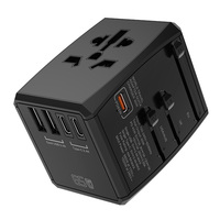 Cargador internacional adaptador de viaje universal GaN de 65W con 2 USB y 3 USB-C puertos de carga rápida todo en uno enchufe y enchufe producto