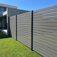 Clôture de jardin en alliage d'aluminium noir, facile à assembler, antirouille, imperméable, pour la sécurité extérieure de la villa
