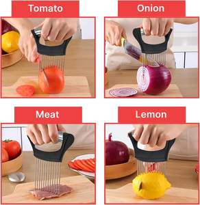 Offre Spéciale – Support et Coupe-Oignon en Acier Inoxydable Écologique avec Poignée en Plastique, Compatible Lave-Vaisselle – Vente en Gros - Product Image 6