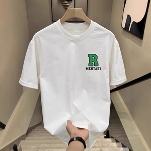 <span class=keywords><strong>T</strong></span>-shirt pour homme en coton lourd, col rond, coupe ajustée, imprimé lettre <span class=keywords><strong>R</strong></span>, nouveau style tendance, 250 <span class=keywords><strong>g</strong></span> - Product Image 4