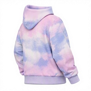 เสื้อฮู้ดดี้โอเวอร์ไซส์แบบยูนิเซ็กซ์ พิมพ์ลายสีพาสเทลท้องฟ้า ผ้าฝ้ายเฟรนช์เทอร์รี่ สวมใส่สบายๆ สำหรับฤดูใบไม้ผลิ มีกระเป๋า - Product Image 3