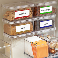 Étiquettes de réfrigérateur amovibles à bordure colorée, 48x89mm, autocollants de classification alimentaire pour cuisine sans résidus, 200 pièces/rouleau