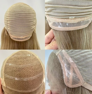 Peluca Médica de Cabello Humano Virgen Premium Lista para Enviar, con Parte Superior de Seda, Cuero Cabelludo Realista, Peluca sin Pegamento de Silicona para Mujeres con Alopecia Areata - Product Image 6