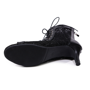 Nouvelles sandales sexy pour femmes à talons hauts, motif sur le dessus, chaussures montantes à lacets + talons fins de 7 cm, fermeture éclair M-SP-51 - Product Image 6