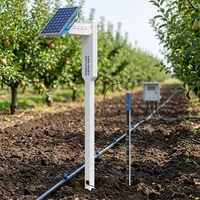 Système d'irrigation agricole multi-paramètres à capteur automatique de profil de température et d'humidité du sol, alimenté par énergie solaire, 4G/WiFi, basé sur le cloud