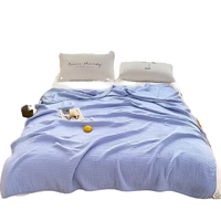 Couverture en gaze 100 % coton, 6 couches, couleur unie, respirante, séchage rapide, douce pour la peau, idéale pour la sieste estivale des adultes et le repos quotidien