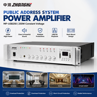 Système de sonorisation en gros d'usine, amplificateur de puissance PA portable MP-USB250 250w à tension constante