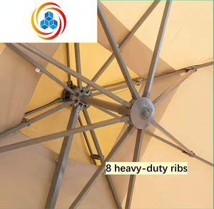 Parasol de plage commercial au design moderne, mobilier d'extérieur imperméable en aluminium pour patio, jardin, bord de piscine, parc, hôtel - Product Image 5