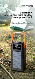 Power Bank Solare da 22.5W con Porte USB Multiple e Cavi Integrati, Batteria da 30000mAh, 50000mAh, 100000mAh, Ricarica Rapida PD - Product Image 4