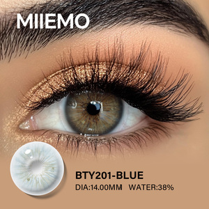 Für MIIEMO ein halbes Jahr Verwenden Sie Hema Material Weiche kosmetische Kontaktlinsen Beauty Coloured for Eye Blue Grey - Product Image 4