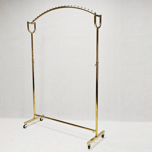 Porte-vêtements arqué haut de gamme doré avec boules de freinage - Product Image 1