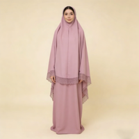 Abaya portable traditionnelle longueur cheville pour la prière, mariage musulman, festival du Ramadan, respirante, antistatique, faite à la main, grande taille, printemps
