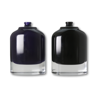 Bouteille de parfum Vente en gros Service OEM Échantillon de verre 1oz Givré Rond Ovale Bleu Foncé Homme 100ml Bouteille de parfum