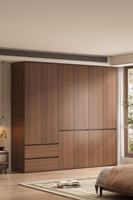 Armoire de rangement modulable avec portes miroir et éclairage LED pour espaces résidentiels et commerciaux