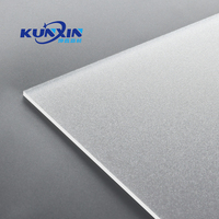 Feuille diffuseur acrylique LED découpable, plate et givrée, blanc laiteux, 1,2 mm, 1,5 mm, 2 mm