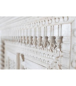 Nouveau dernier Design artisanal indien sculpté en bois buffet armoire pour chambre salon extensible maison meubles école - Product Image 4