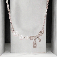 Collier de clavicule en acier inoxydable géométrique tendance plaqué or avec chaîne à maillons, cadeau pour la Saint-Valentin