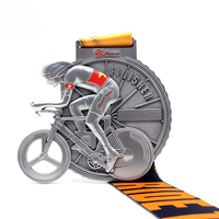Médailles en métal personnalisées pour les courses de vélo, triathlon, duathlon, récompenses et souvenirs