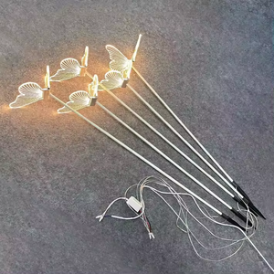 Display del negozio di decorazioni per passerelle nuziali con luci di piombo a farfalla illuminate - Product Image 3