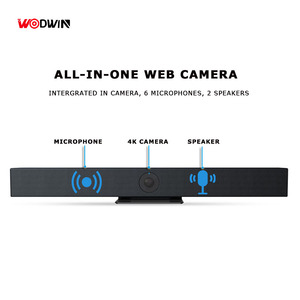 WODWIN Webcam 4K Eptz 4K, Soundbar Video Ultra HD untuk sistem konferensi Audio, kamera konferensi Video semua dalam satu 4K baru - Product Image 2