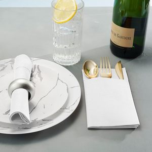 Serviettes <span class=keywords><strong>en</strong></span> tissu non tissé écologique avec tissu <span class=keywords><strong>de</strong></span> poche intégré comme des serviettes <span class=keywords><strong>en</strong></span> <span class=keywords><strong>papier</strong></span> pour le dîner <span class=keywords><strong>de</strong></span> mariage - Product Image 6