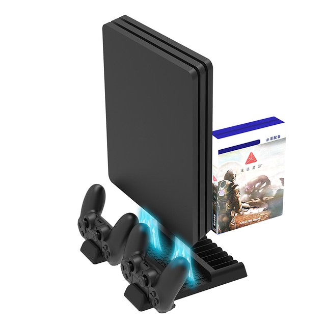 Multifunction Vertical Cooling Stand Controller Charging Dock Station for Console PS4 Move Controller