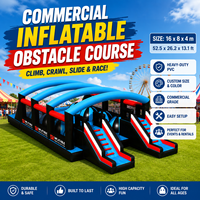 Parcours d'obstacles gonflable NBINFLATABLE en PVC de grande taille avec mur d'escalade et jeux de défi pour événements en plein air
