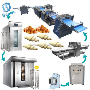 Nouvelle ligne de production automatique de croissants Beres, équipement complet de boulangerie, pour œufs, blé, maïs, longue durée de vie - Product Image 1