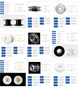 بكرة خط صيد بلاستيكي ممتاز متعددة الأحجام 50-M فتحة وضع العلامات بكرة فارغة لأدوات صيد السمك والشريط الحرفي - Product Image 4