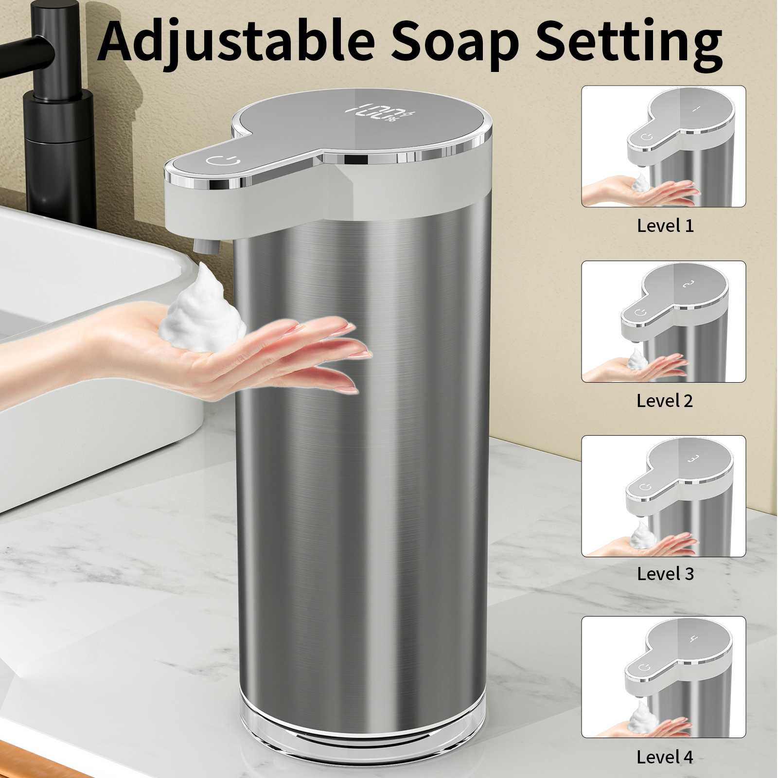 foaming soap dispenser clear