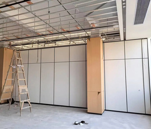 Cloison de bureau murale mobile coulissante suspendue peu encombrante pour salle de réunion Structure acoustique en aluminium usine de murs - Product Image 3