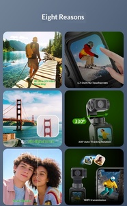 กล้องวิดีโอบล็อก 4K 64MP แบบพกพา บันทึกวิดีโอได้ หน้าจอสัมผัส 1.72 นิ้ว กล้องติดตัวแบบพกพา 4K พร้อม WiFi หมุนได้ 330 องศา - Product Image 2