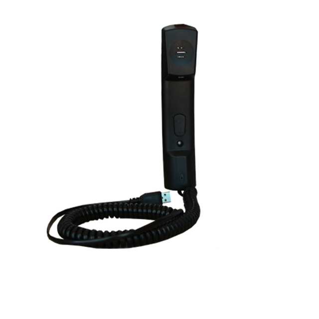 Wired Portable USB Telephone Handset with Stable Support Base for Desktop Telephone Communication