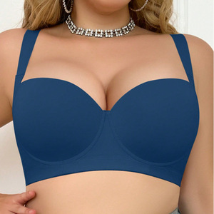 Bralette grande taille à gros <span class=keywords><strong>seins</strong></span> soutien anti-affaissement soutien-gorge élastique respirant non rembourré à bonnet 3D de haute qualité pour femmes grasses - Product Image 4