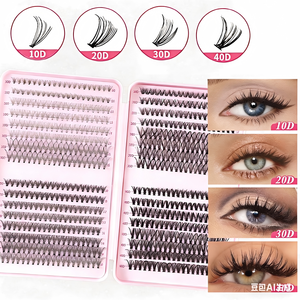 Kit de cils en grappe personnalisés en gros 80D 100D avec outils pour fournisseurs de cils individuels DIY - Product Image 2