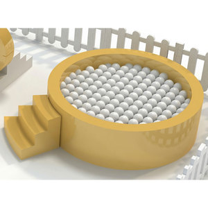 Structure de jeu intérieure en plastique avec piscine à balles, toboggan et structure d'escalade - Product Image 3