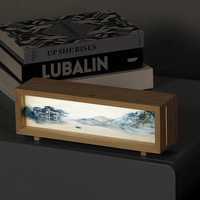 Lampe de chevet LED créative en bois grainé, lumière chaude, lampe de table en bois massif pour chambre à coucher, décoration de chambre d'enfant, cadeau
