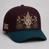 Casquette de baseball personnalisée style Old English, 5 panneaux, visière incurvée, style Dad Hat, streetwear urbain West Coast, vente en gros, faible MOQ