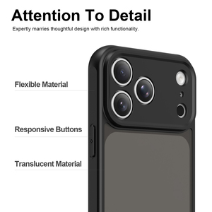 เคสใสแบบด้านสำหรับ <span class=keywords><strong>iPhone</strong></span> 17 Pro Max 16 Pro Max 17e 15 <span class=keywords><strong>Plus</strong></span> <span class=keywords><strong>14</strong></span> Pro 13 ป้องกันระดับทหาร ฝาครอบโทรศัพท์มือถือแบบแข็ง - Product Image 6