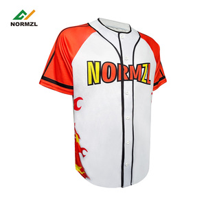 Estampado floral brillante bordado personalizado uniforme de béisbol estilo camisa venta al por mayor <span class=keywords><strong>barato</strong></span> deportes en blanco béisbol Jersey - Product Image 2