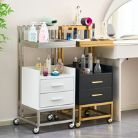 Chariot de rangement robuste et moderne pour salon de coiffure, barbier et salle de bain – Équipement professionnel pour salon