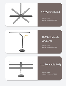 Lampada da Scrivania LED Flessibile con <span class=keywords><strong>Braccio</strong></span> Orientabile e Morsetto, Controllo Touch, in Alluminio Nero per Fai-da-Te - Product Image 6