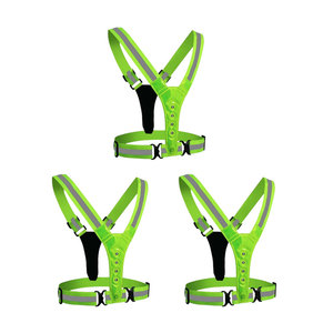 Chaleco de Seguridad Reflectante LED con Logotipo Personalizado <span class=keywords><strong>Ekai</strong></span> al por Mayor, con Luz Intermitente para Carreteras y Construcción - Product Image 3